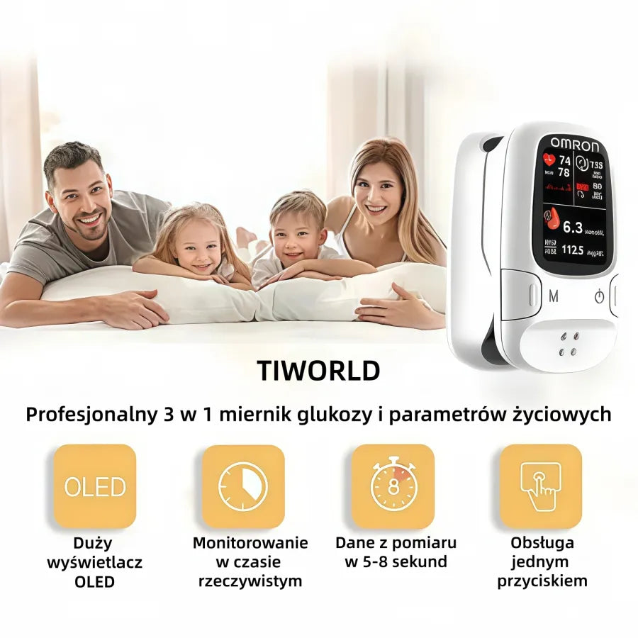 Omron™ wprowadza innowacyjny glukometr 🔥 Bez bólu, bez igieł, wyprodukowany w USA.